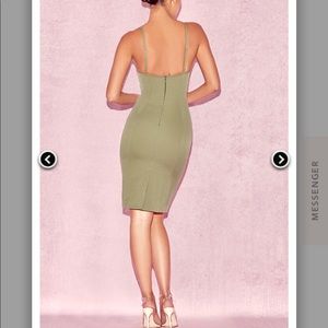 House of CB khaki/olive underwired bustier dress